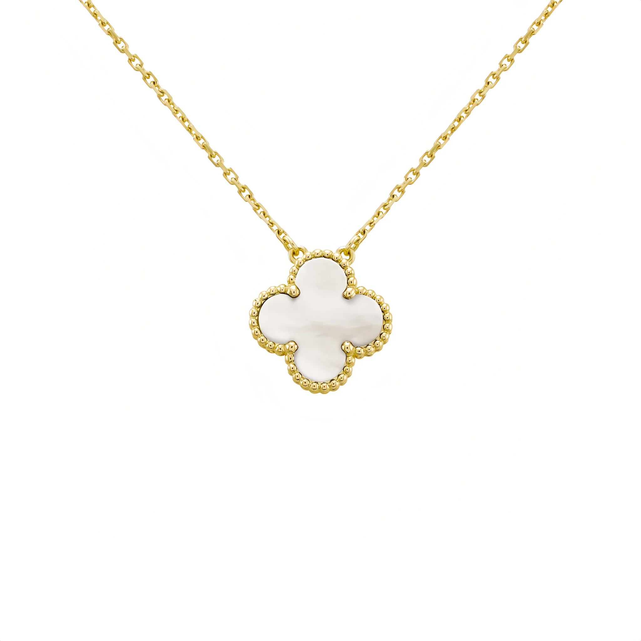 CELY NECKLACE - GOLD + WHITE